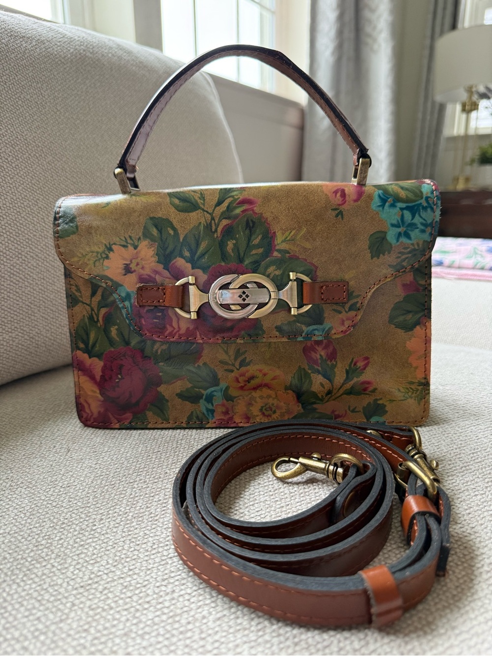 Patricia Nash floral crossbody bag